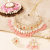 Pink Stones & Layer Cluster Beads Kundan Flowers Choker Necklace