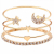Multilayer 3-5 pcs Set Charm Bracelets for Women and Girls