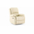 Lebowski Leatherette One Seater Manual Recliner In Ancient Ivory Cream Colour
