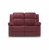 Griffin Leatherette Two Seater Manual Recliner In Burgundy Leatherette Colour