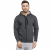  Men's Cotton Pullover Hoodie Sweatshirt with Zip - Charcoal